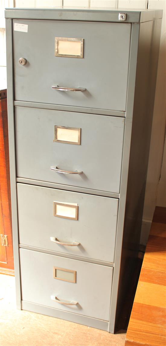 Metal 4-drawer filing cabinet(-)